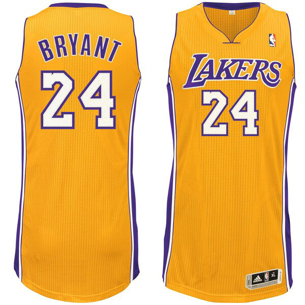 Maillot Los Angeles Lakers Homme Kobe Bryant 24 adidas Jaune